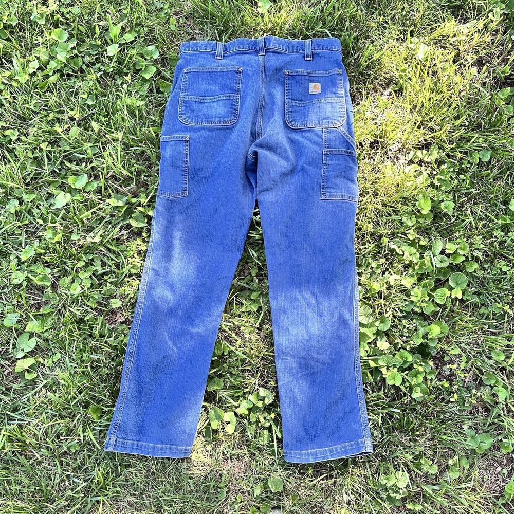 Carhartt Relaxed Fit‎ Jeans Mens 38x32 (36x30) Blue Denim Medium Wash Workwear